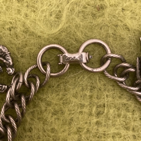 Vintage (Mid-Century) Pewter 10 Commandments Charm Bracelet - Picture 2 of 14